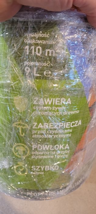 Farba zywiczna kolor szary do drewna 9 litrow