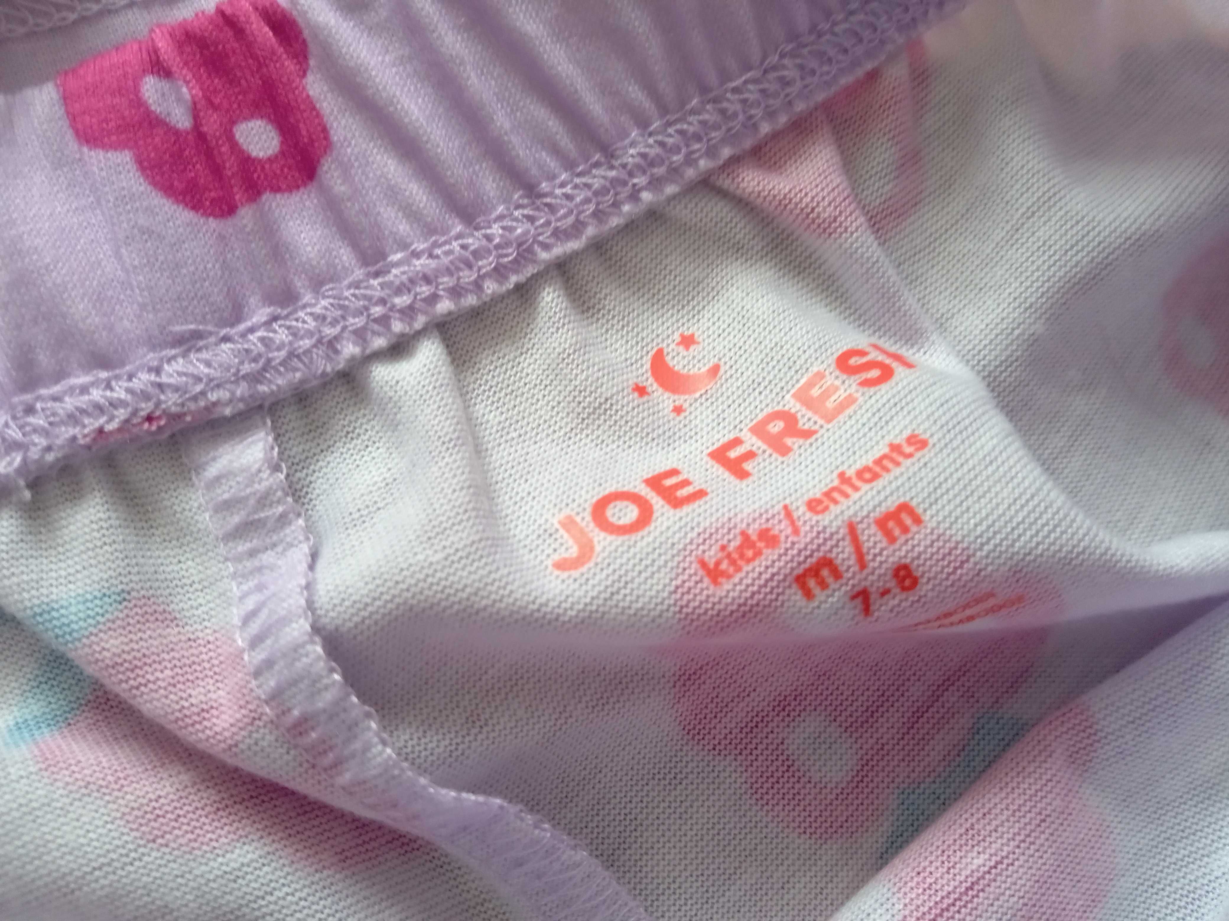 Joe Fresh nowa piżama komplet maliny 122 128 oversize