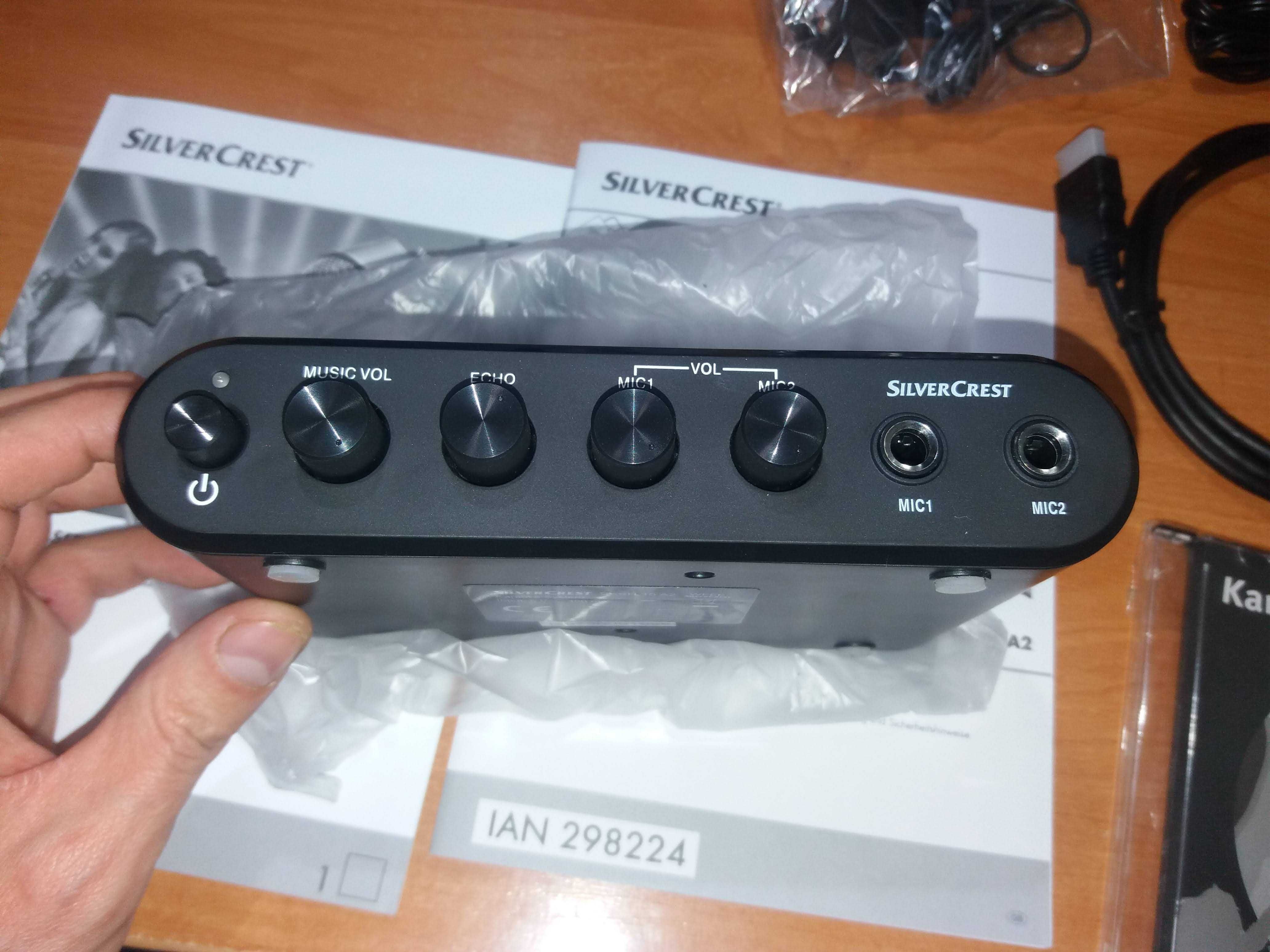 SILVER CREST KARAOKE SET  SKES 2 A1 hdmi 2 mic вирізає голос