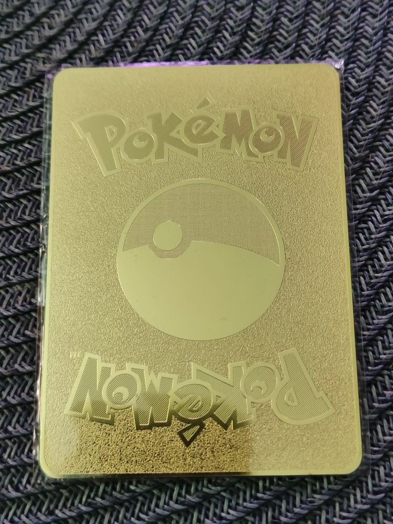 Karta Pokemon Metalowa Złota Pikachu