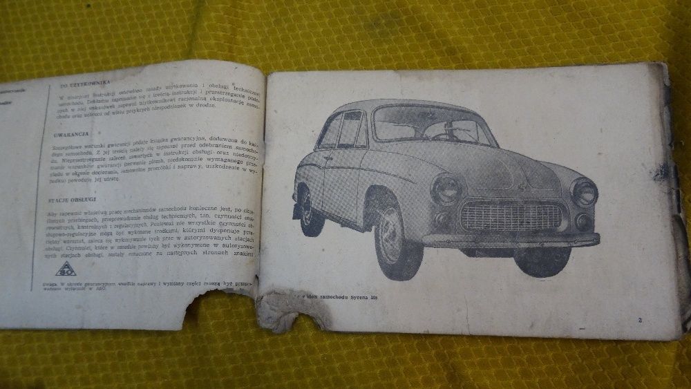 Syrena 105 Instrukcja Obsługi oryginał