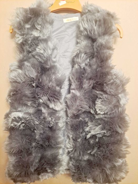 Kamizelka futerko grafit od S do M