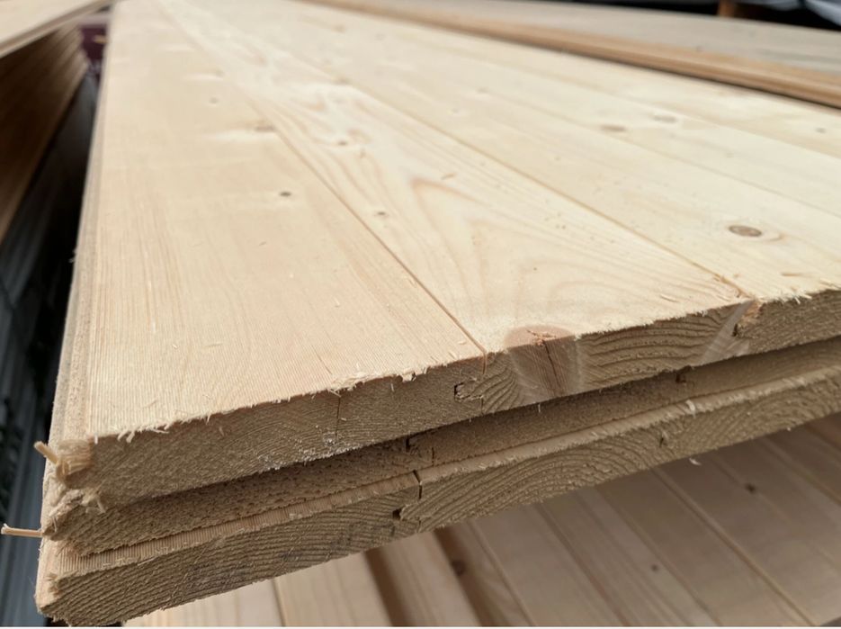 Panel dachowy Skandynawski, Deskowanie, Dach, Deski z piórowpustem