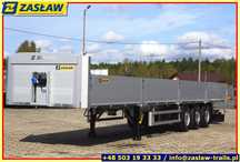 Zaslaw 0,8 M BURTY ALUMINIOWE / BUDOWLANA - WZMOCNIONA PODŁOGA / 5.680 KG !!!  .: GOTOWA naczepa WZMOCNIONA :. Platforma do budowlanki rama w OCYNKU!
