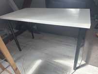 Stolik ikea lagkapten 120x60 z nozkami regulowanymi. Bialy