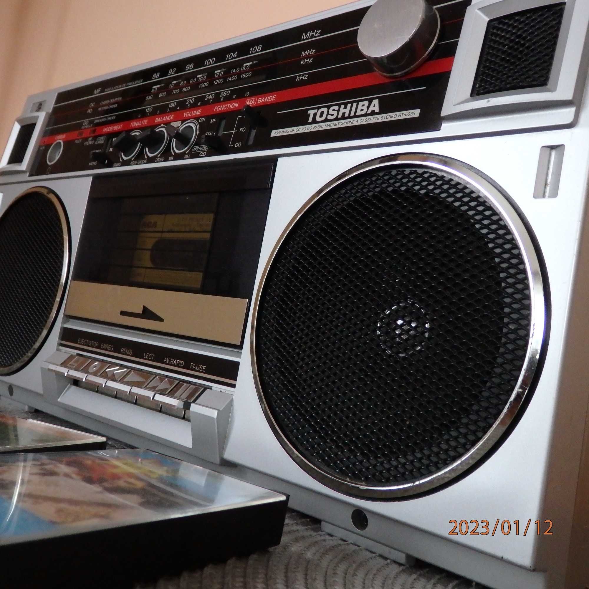 Radiomagnetofon vintage BOOMBOX Tokyo Japan Toschiba RT-6035 KLASYK