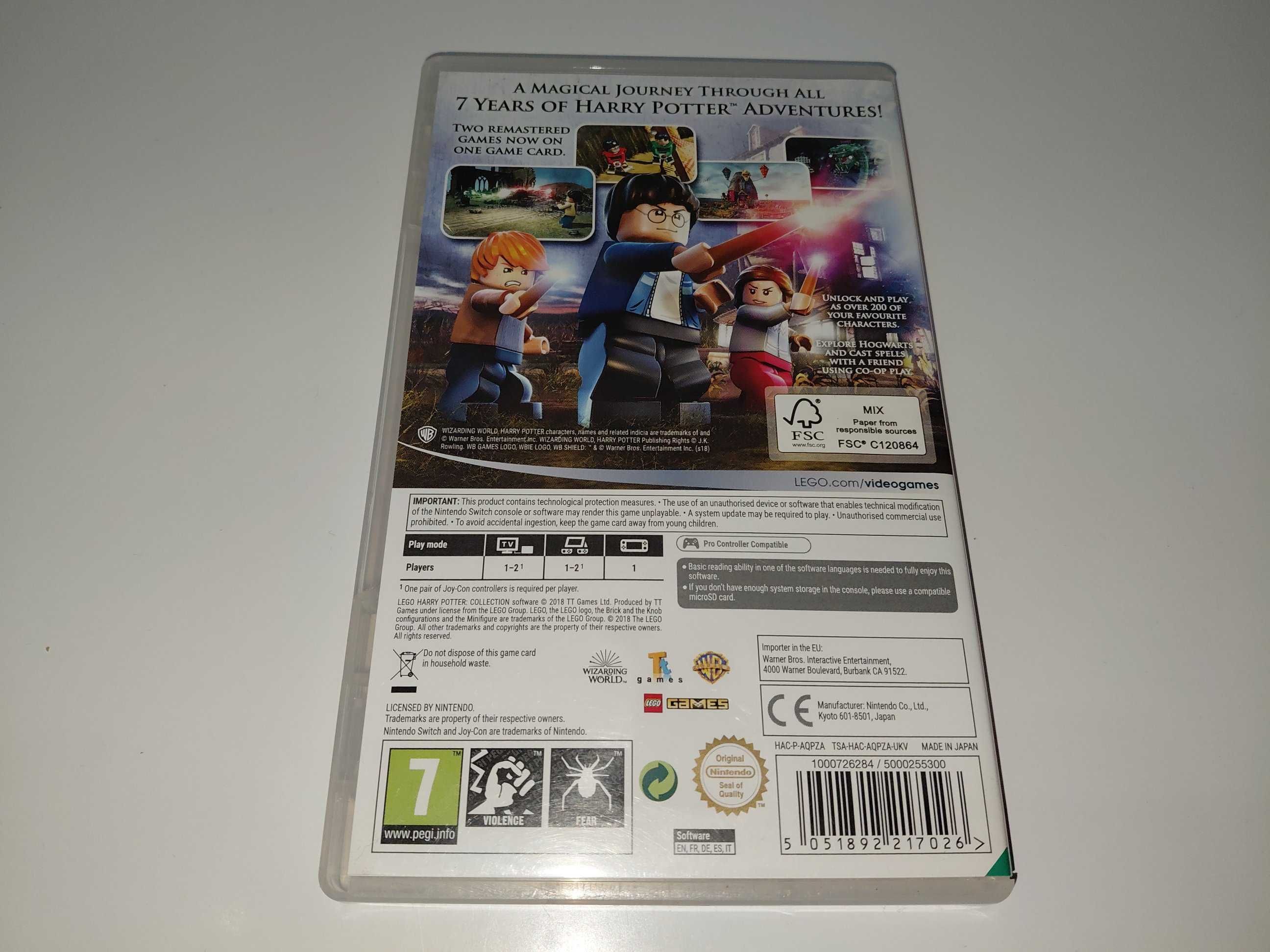 switch LEGO HARRY POTTER COLLECTION 2 gry na karcie historia filmowa