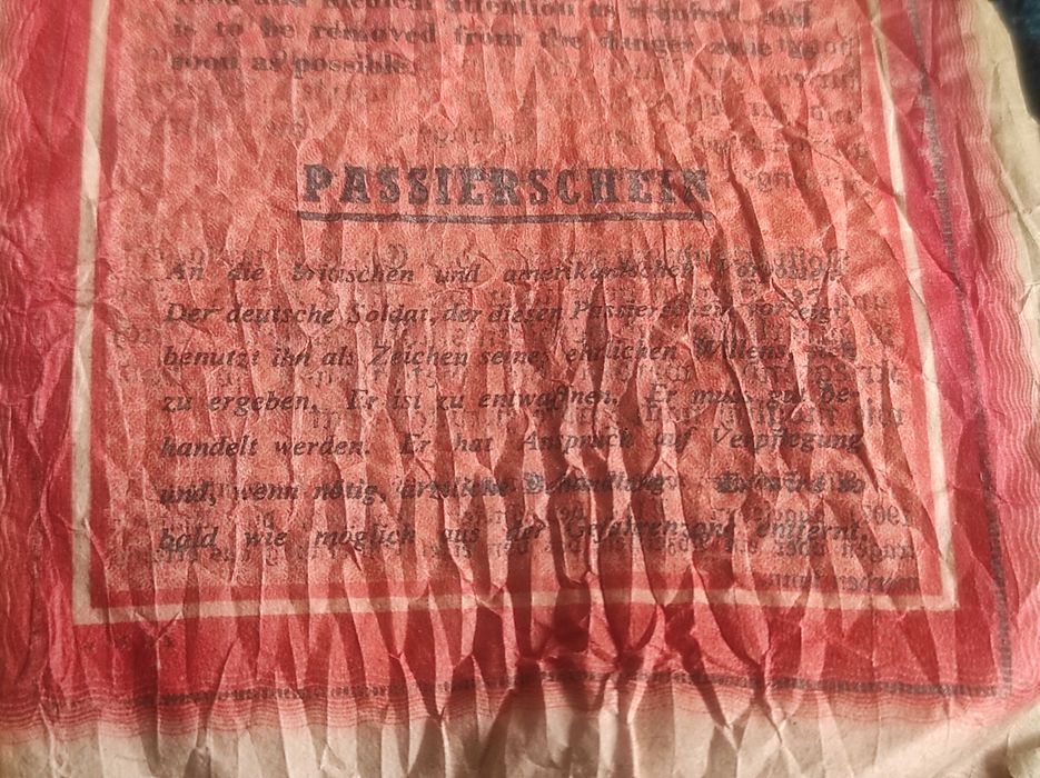 List żelazny - Passierschein» - ZG 37 A. Ulotka,