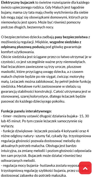 Leżaczek bujaczek