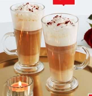 szklanki z uszkiem do latte wino grzane pepco NOWE
