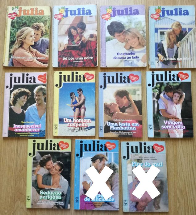 Livros de Romance: Coleção Bianca, Sabrina, Júlia