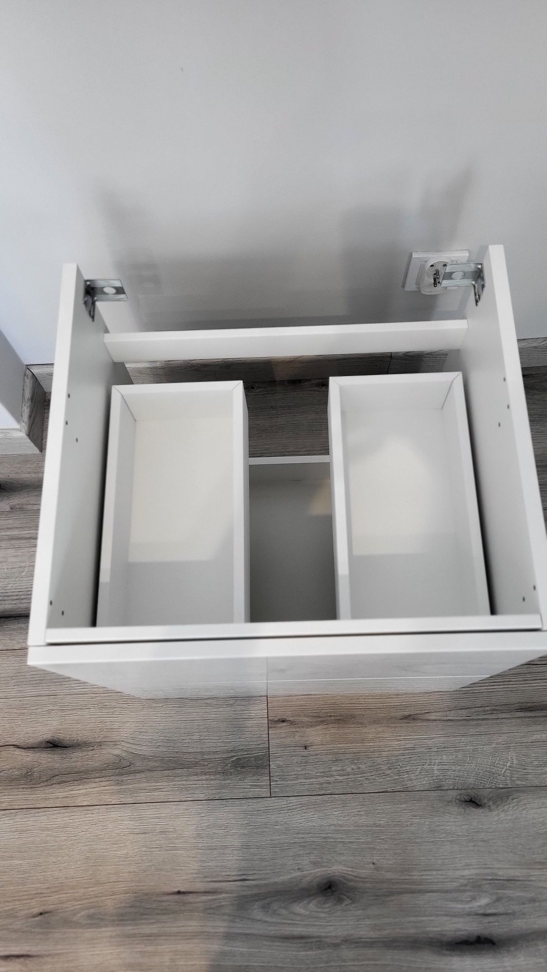 Szafka pod umywalkę wisząca 50 cm biała