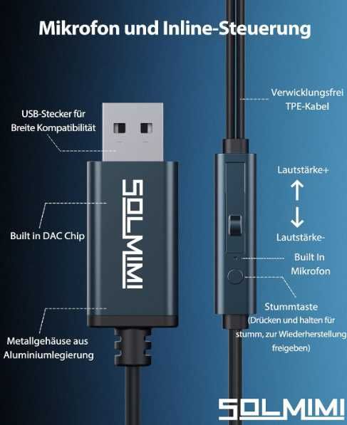 Słuchawki USB Solmimi