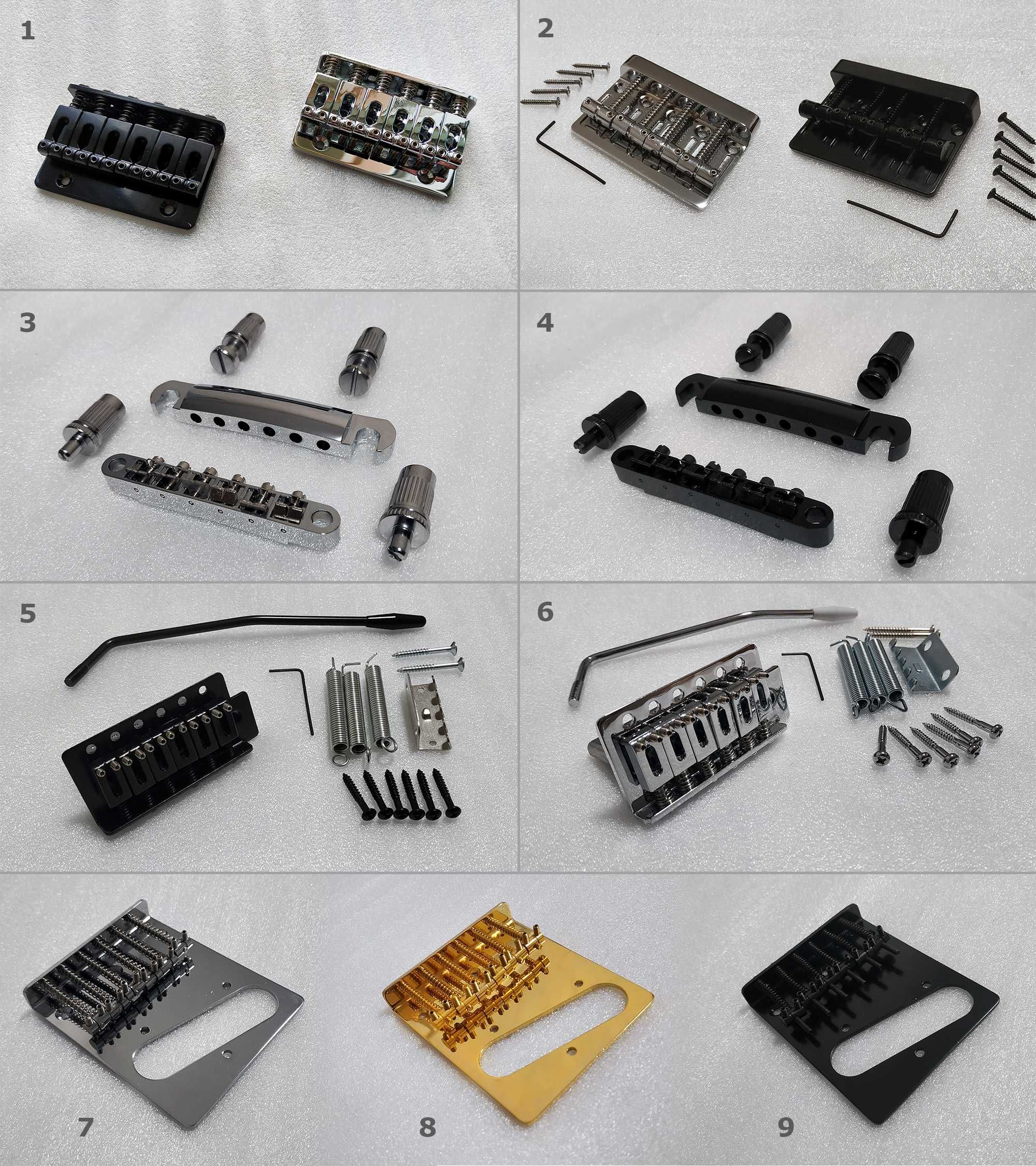 Бридж Hardtail, Tune-o-matic, Classic Tremolo, для электрогитары