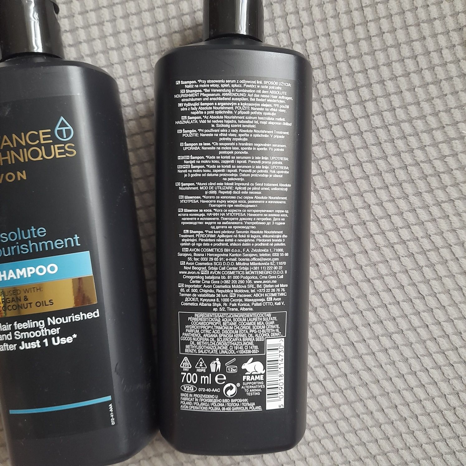 Szampon avon 700ml argan coconut oils