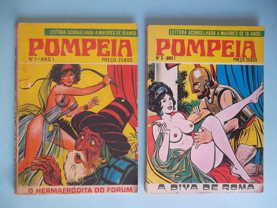 BD ERÓTICA antiga Anjo Negro, Esqueleto, Diabólico , Pompeia etc.