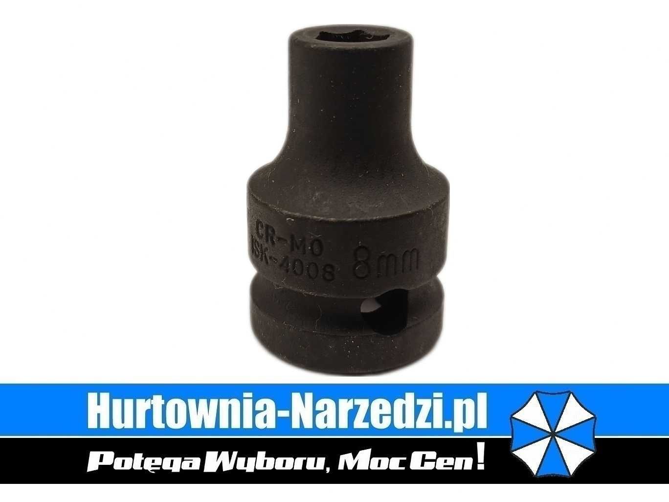 Nasadka udarowa 8 mm 1/2" 6-kątna Cr-Mo HONITON H0408 8mm