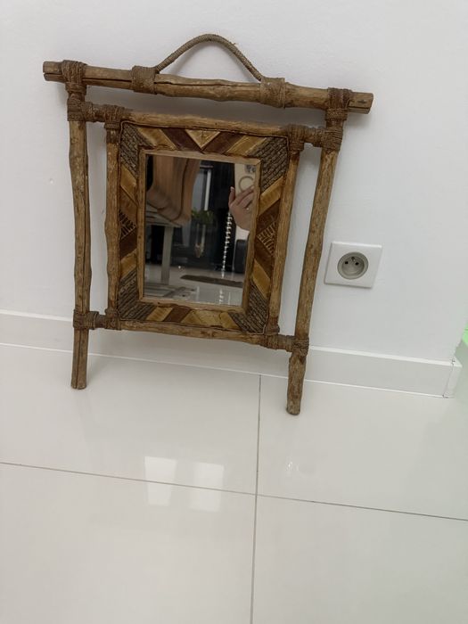 Lustro ozdobne w stylu boho