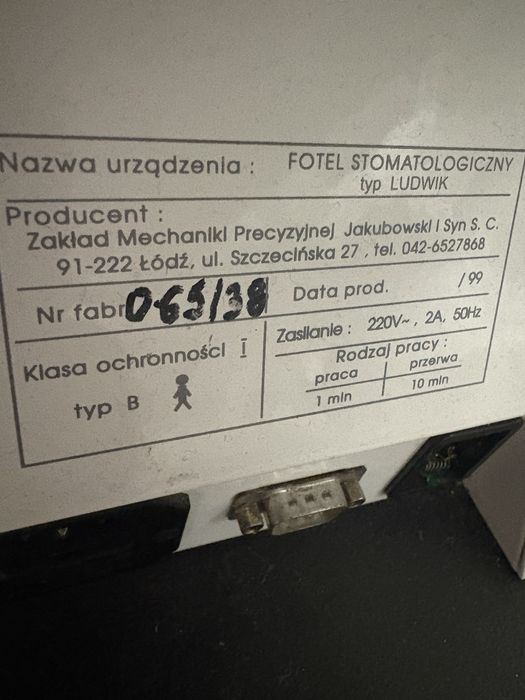 Fotel stmatologiczny