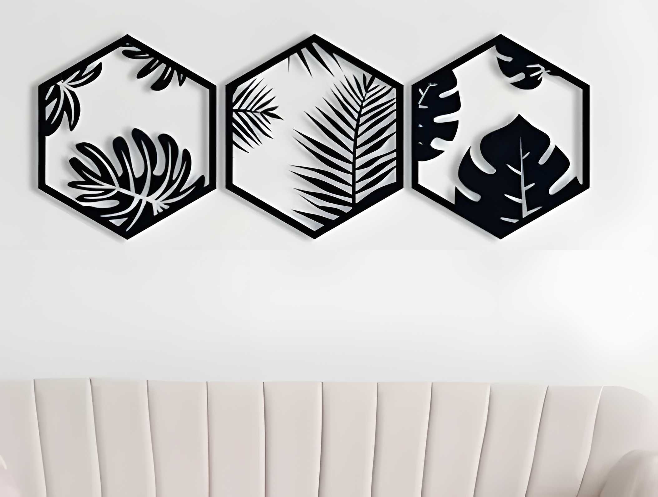 Dżunglowe liście Figura Ozdobna na ścianę Panel