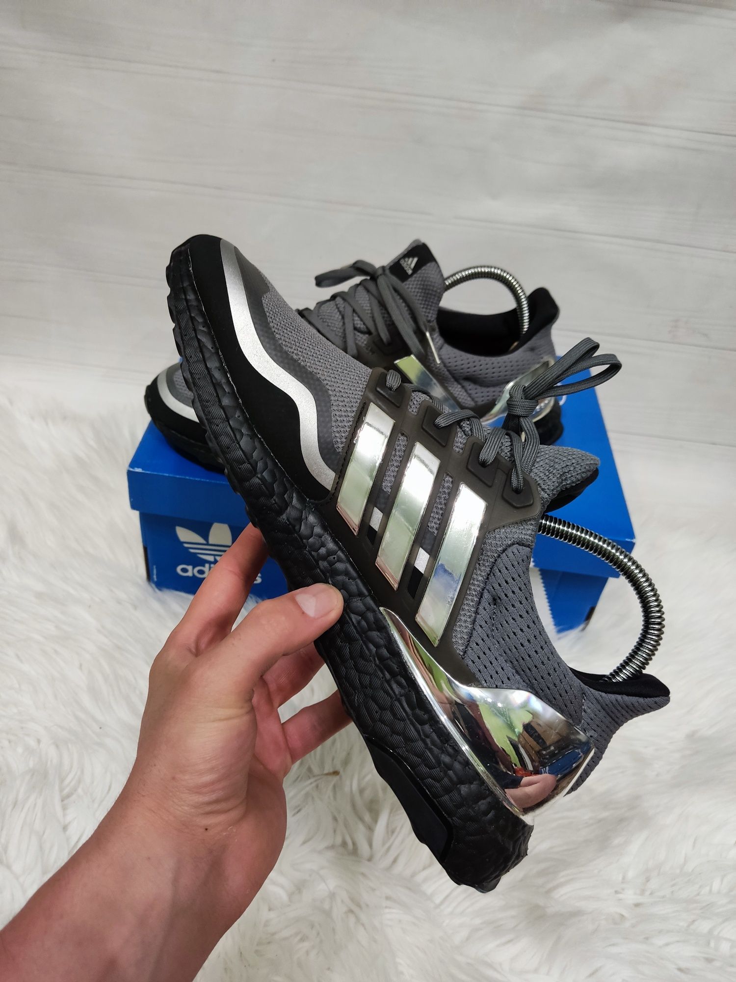 Кросівки adidas UltraBoost Silver Metallic Grey-Four Core-Black EG810