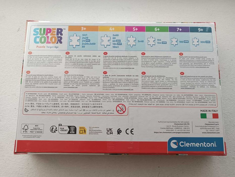 Puzzle Clementoni Cars Piston Cup Super Color 38x27cm 104 peças