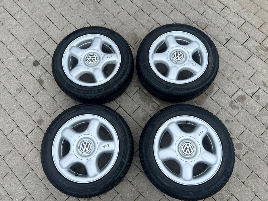 ALUFELGI VW POLO GOLF 1 2 3 6Jx14 ET43 4x100 O.57,1 + OPONY 2019 HANKOOK