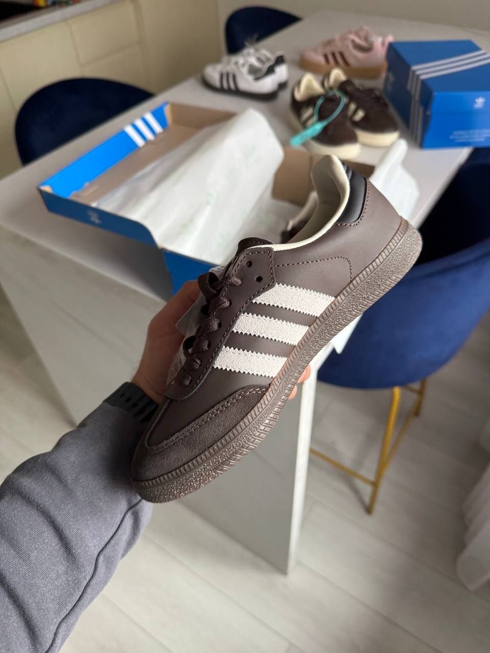р36-40 Кросівки adidas samba brown beige