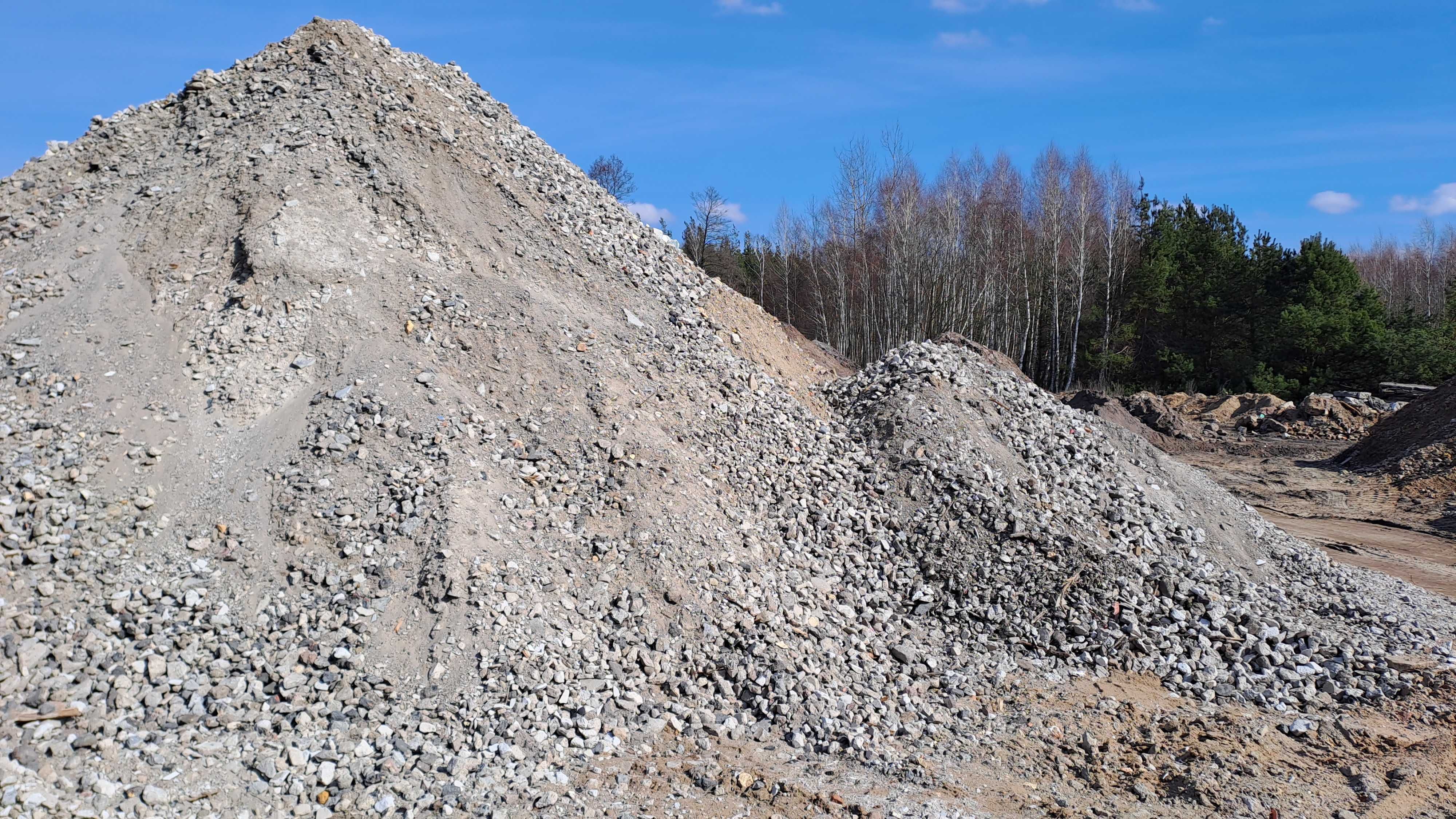 Gruz destrukt betonowy kruszony utwardzenie drogi placu