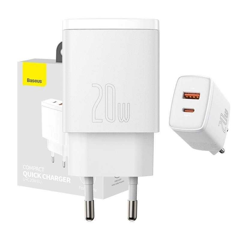 Baseus Compact Quick Charger U+C 20W EU Black (CCXJ-B01)