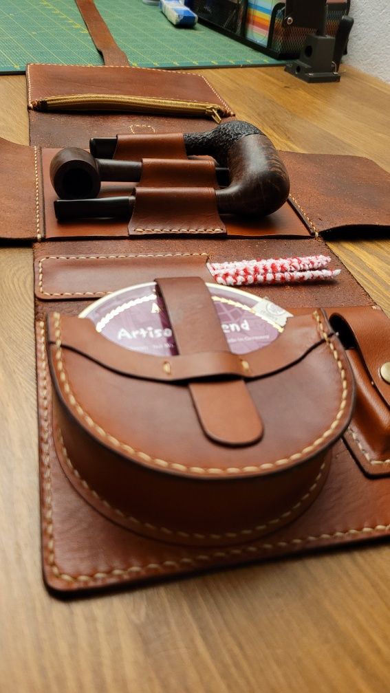 Etui na fajki - skóra naturalna