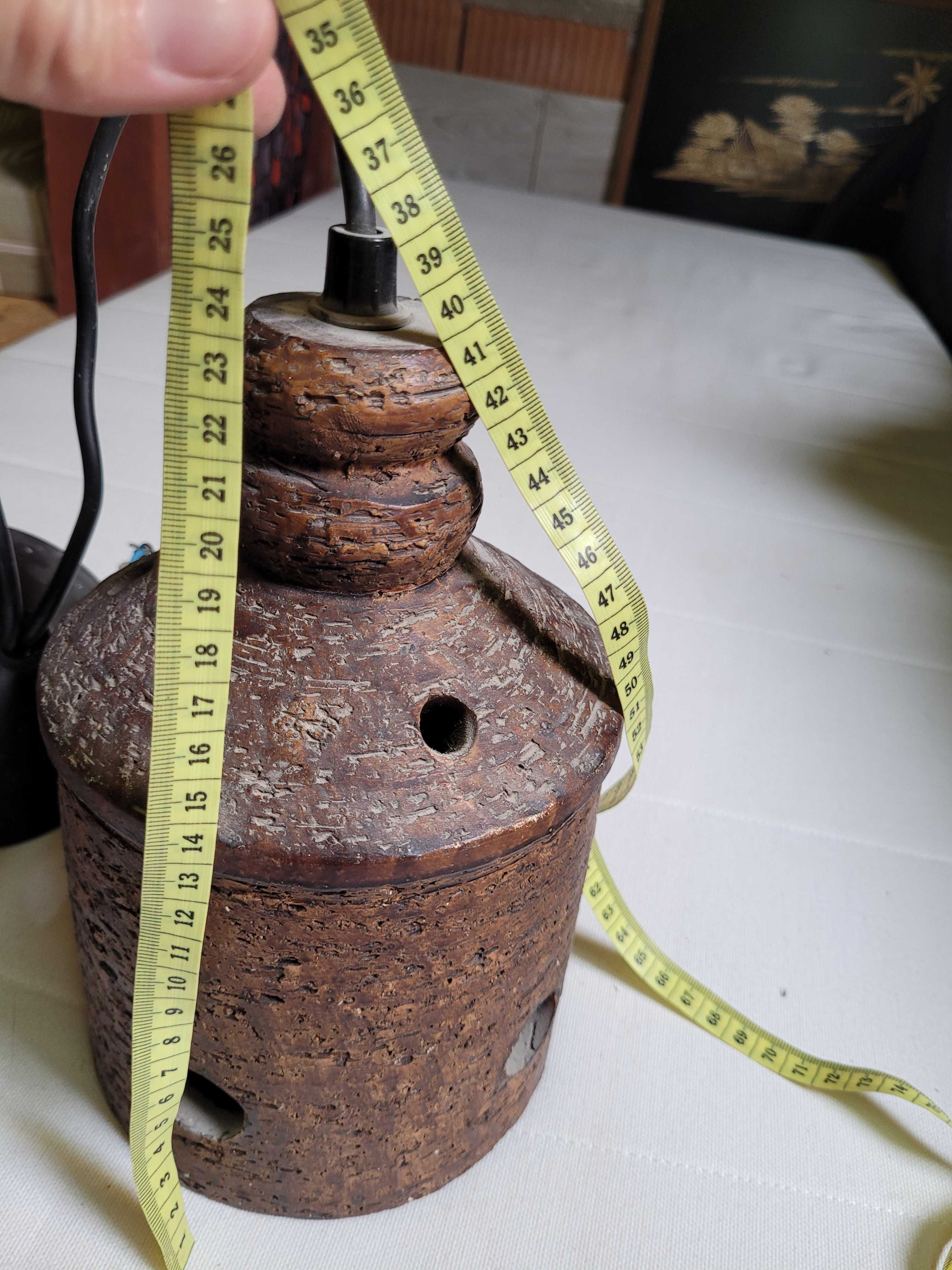Ceramiczna lampa retro vintage