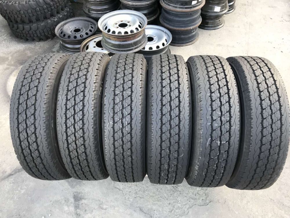 Bridgestone 195/75r16c 6 шт комплект літо оригінал склад б/у два катка