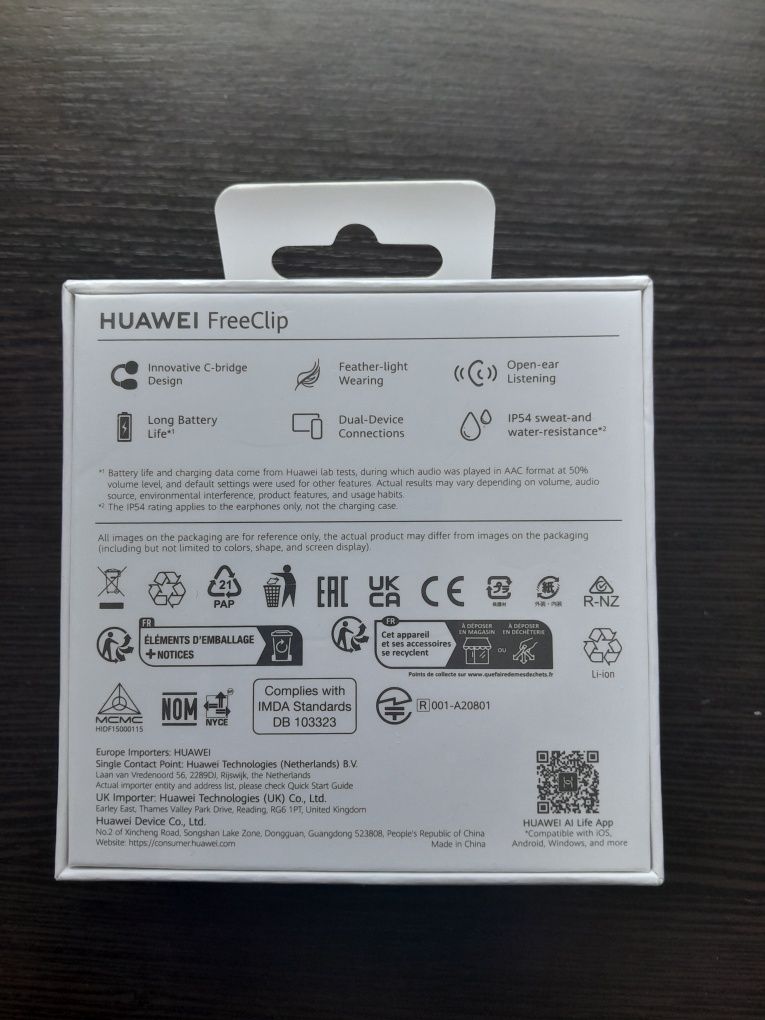 Навушники TWS HUAWEI FreeClip Black
