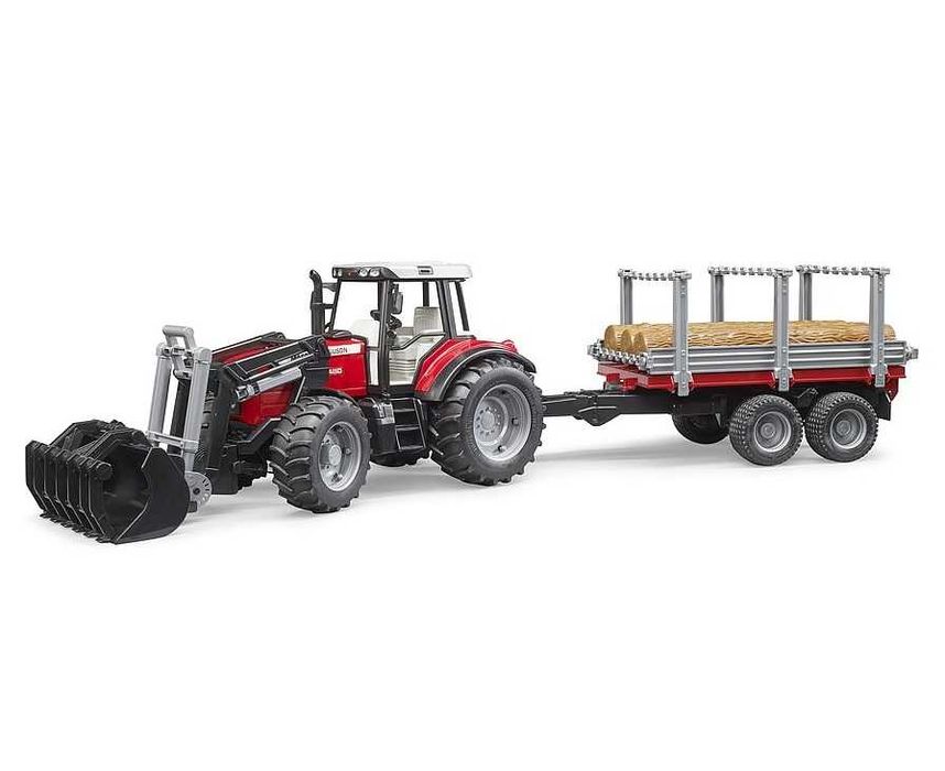 Prezent Zabawka Bruder Ciągnik 7480 z ładowaczem LEŚNY