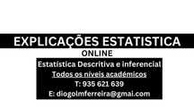 Dou explicações de Estatística todos os niveis.