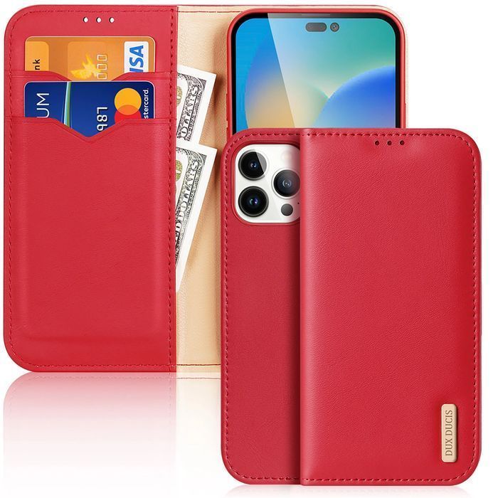 Dux Ducis Hivo skórzane etui z klapką pokrowiec do iPhone 14 Pro Max
