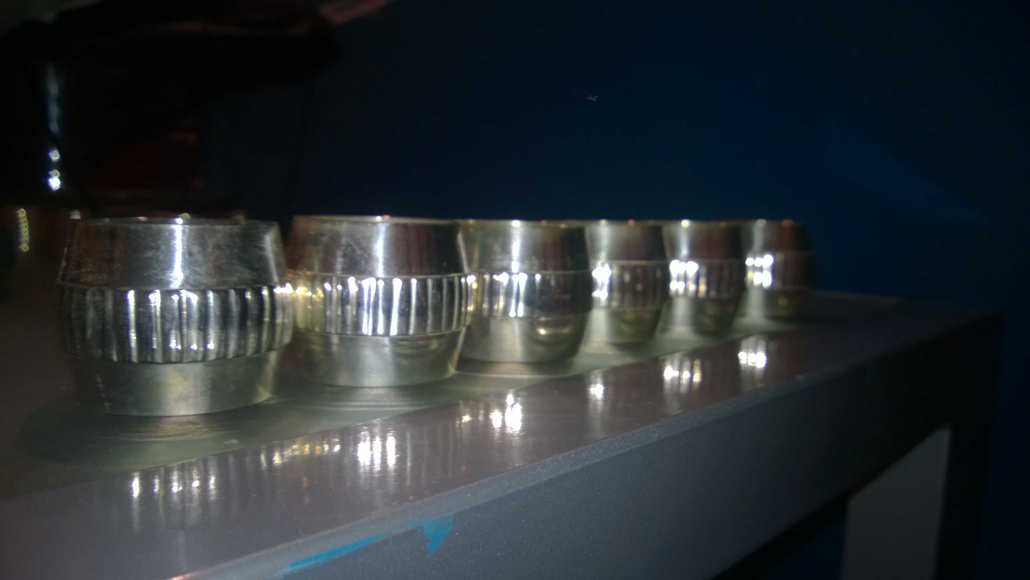 Conjunto 6 argolas para guardanapos ou panos de mesa - prateado