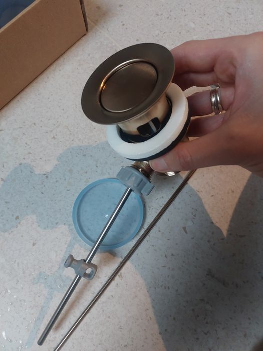 Hansgrohe klik klak brąz szczotkowany z przelewem