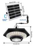 Solarna lampa z czujnikiem ruchu na zewnątrz i do środka , pilot.
