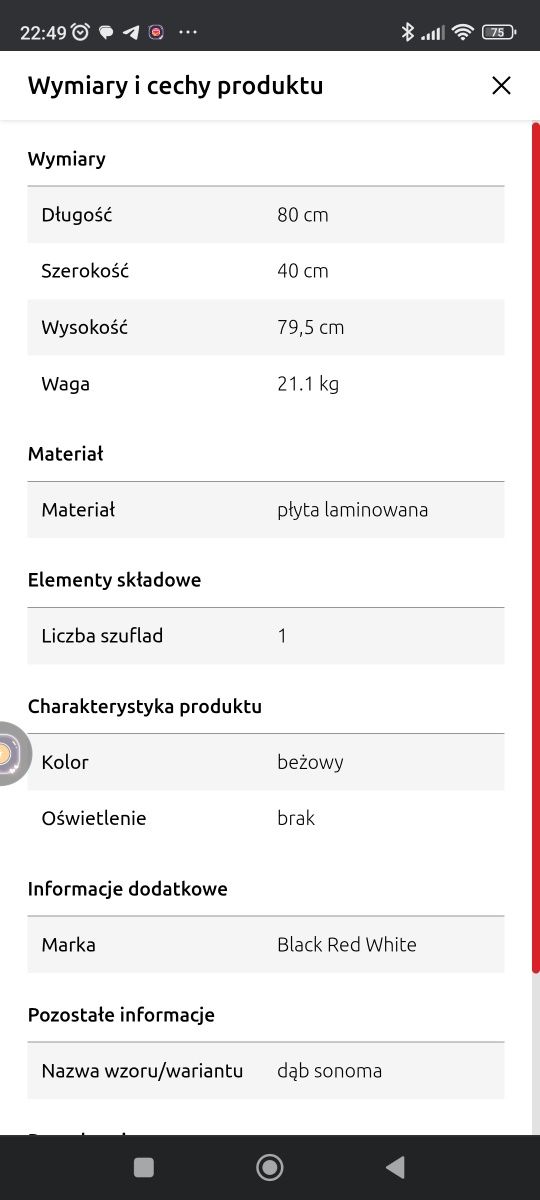 Biurko - toaletka Black Red White