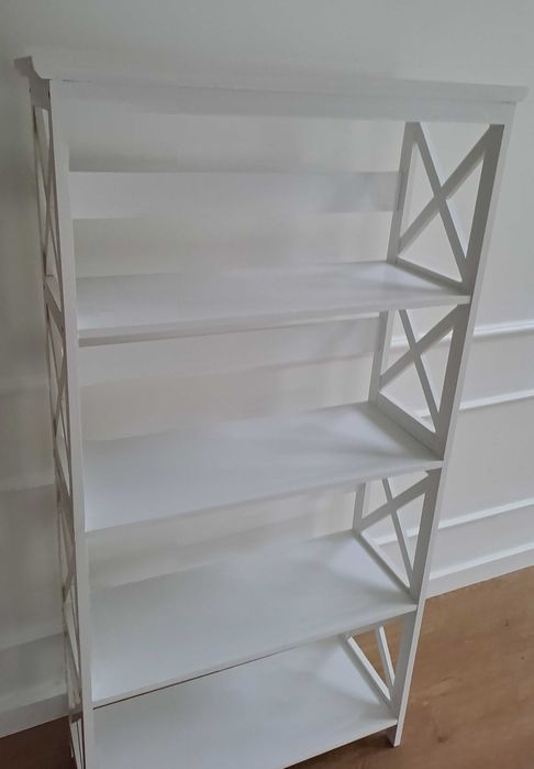 Regal stojący na książki 150 cm wysoki biały