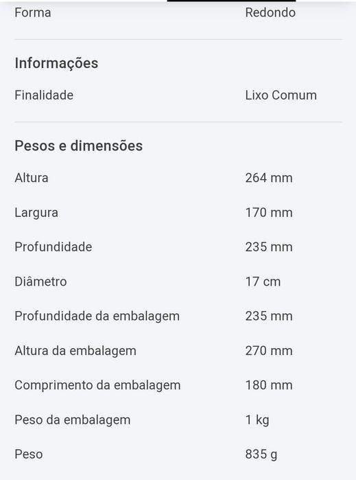 Balde de inox 3 Litros antidedadas