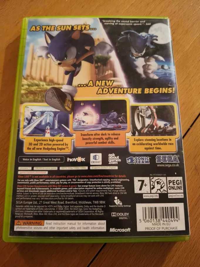 Gra Xbox 360 Sonic Unleashed