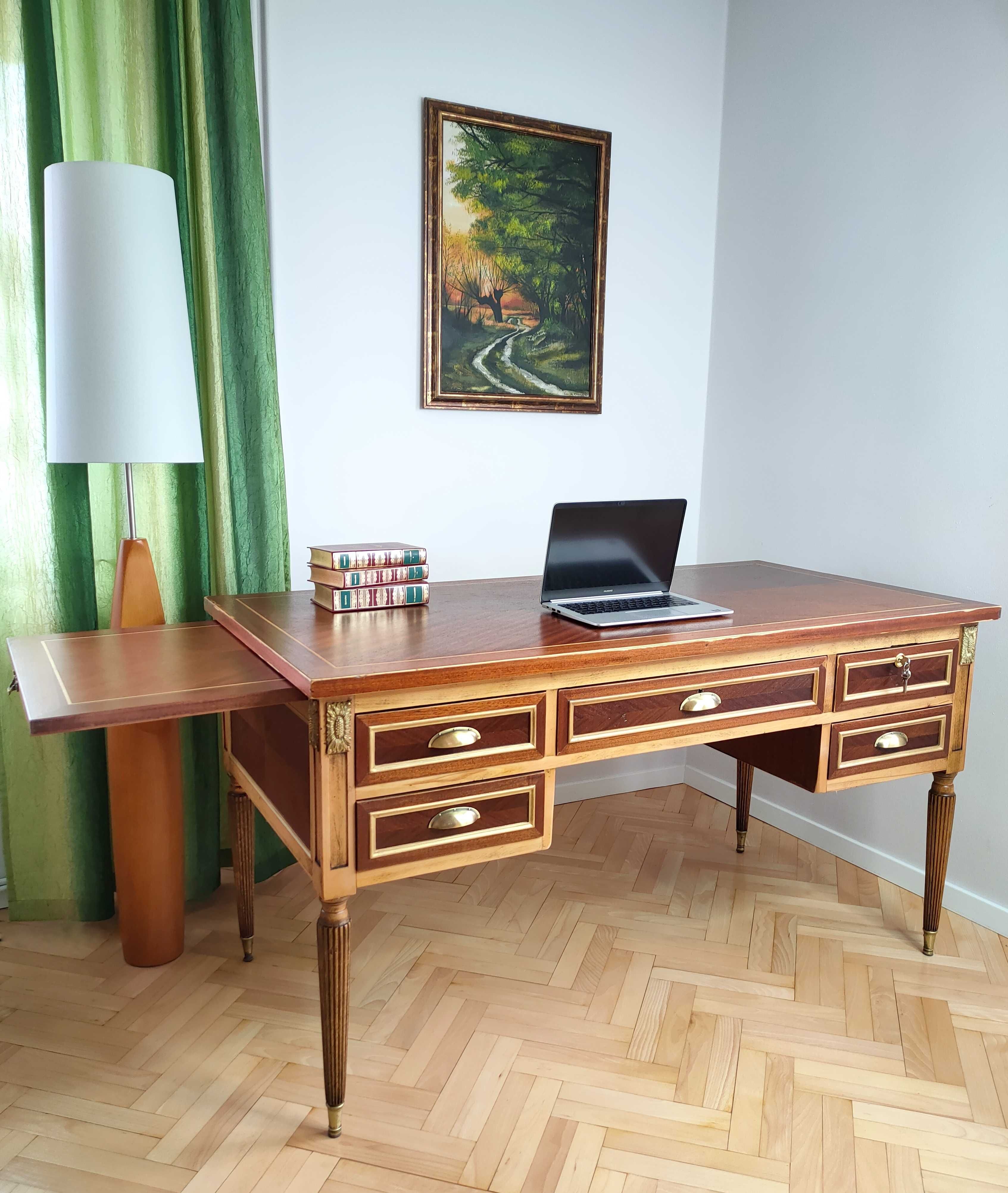 Piękne, zabytkowe biurko po renowacji, antyk!