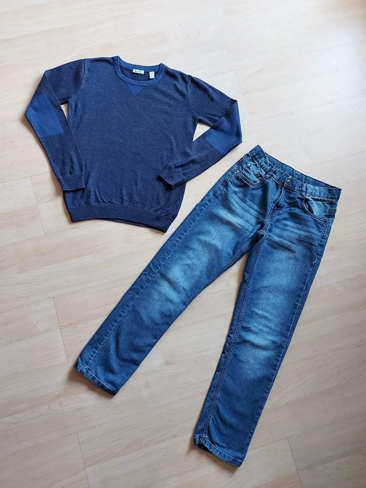 Spodnie jeansowe Smyk dla chłopca rozmiar 152, 11-12 lat