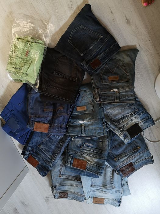 Jeansy spodnie 12 par Lee Wrangler Reserved C&A itp.wysyłka w cenie