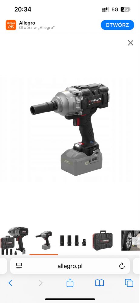 Klucz Udarowy Parkside Performance 1356Nm Passp 20V