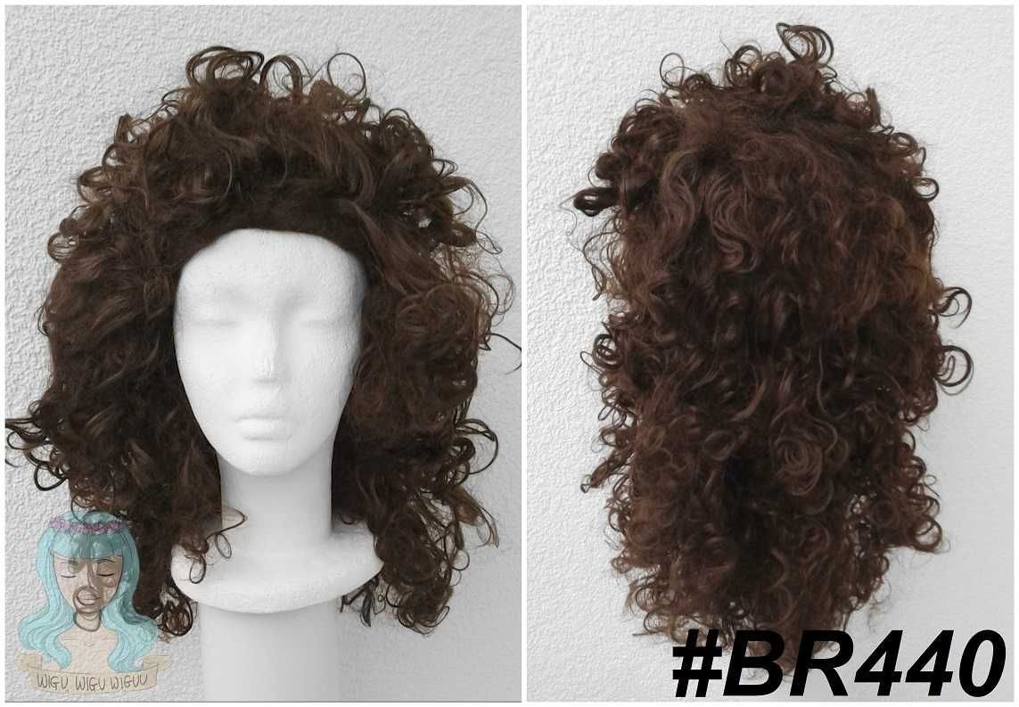 Harry Potter Bellatrix cosplay peruka brązowa lokowana loki loczki