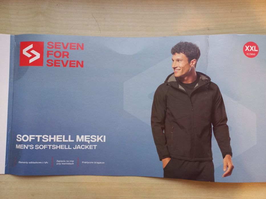 Kurtka męska  z kapturem  Softshell XXL lub XL czarna lub szara